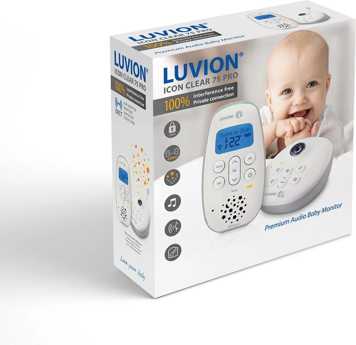 Luvion Icon Clear 75 Pro - DECT Babyfoon 5 Luvion Icon Clear 75 Pro - DECT Babyfoon - Afbeelding 5