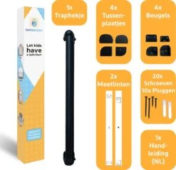 SafeStart Trap Hekje – Oprolbaar Veiligheidshek – Kinder & Hondenhek – Baby Veiligheid - Zwart -Pasgeborenen En Jonge Kinderen 1200x1161 8