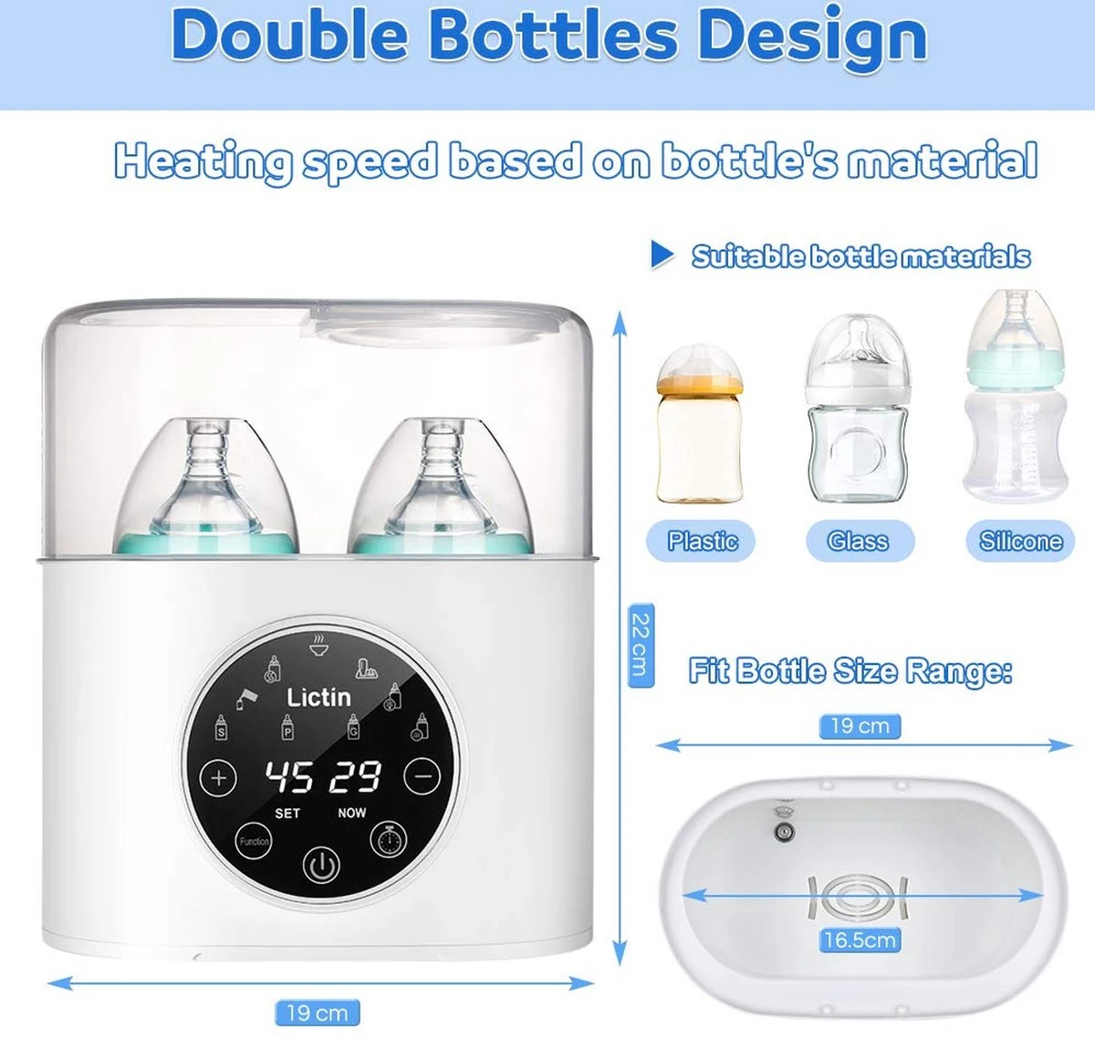 Merkloos Lictin Flessensterilisator En Flessenwarmer 4 Merkloos Lictin Flessensterilisator En Flessenwarmer - Afbeelding 4