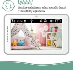 ELRO BC3000-2 Babyfoon Royale - Met 12,7 Cm Touchscreen Monitor HD- & App - Met Extra Camera - Voor 2 Kinderen 13 ELRO BC3000-2 Babyfoon Royale - Met 12,7 Cm Touchscreen Monitor HD- & App - Met Extra Camera - Voor 2 Kinderen -Pasgeborenen En Jonge Kinderen 1200x1162 15