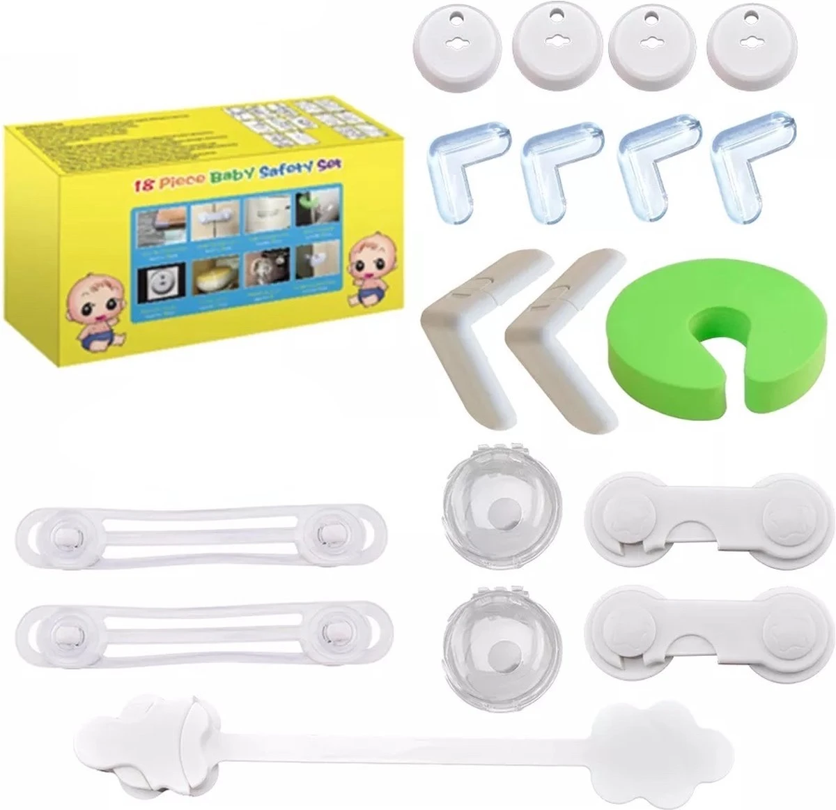 Deurklink Vergrendeling | Kastbeveiliging Voor Kinderen | Baby Veiligheidsset | Baby Beveiliging | Alles In 1 Set | Kinderen | Voordeelverpakking | Veiligheid | Baby Safety | Meubelbeschermers Kinderen | Kinderveiligheid | Kindersloten 1 Deurklink Vergrendeling | Kastbeveiliging Voor Kinderen | Baby Veiligheidsset | Baby Beveiliging | Alles In 1 Set | Kinderen | Voordeelverpakking | Veiligheid | Baby Safety | Meubelbeschermers Kinderen | Kinderveiligheid | Kindersloten