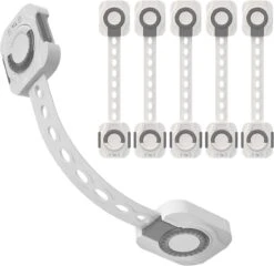 Monno Zelfklevende Kinderslot - Kinderslot Kastjes - Kinderbeveiliging Voor Kasten En Lades - Kastslot - Baby Veiligheid - 3 Staps Beveiliging - Incl. E-Book - 6 Stuks