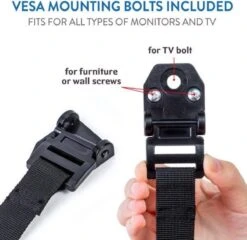 TV Straps - Kantelbeveiliging Voor Televisie & Meubels - Anti Kantel Banden - Omvalbeveiliging - Set 4 Stuks -Pasgeborenen En Jonge Kinderen 1200x1166 8