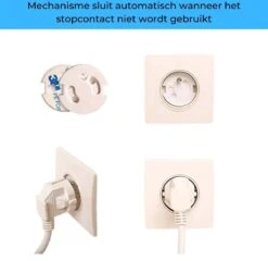 Merkloos Stopcontact Beveiliging België - Veiligheid Voor Baby's - Zelfklevende Stopcontactbeschermer Met Aarding - Stopcontact Bescherming Voor Belgische Stopcontacten - Maak Je Stopcontact Veilig Voor Baby's - 10 Stuks -Pasgeborenen En Jonge Kinderen 1200x1167 9