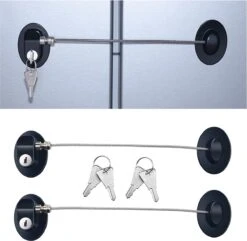Kast-lade Slot Met Sterke Tape & Reservesleutel - Zwart Koelkast Slot - Baby Beveiliging - Kast Lade Slot - Kinderslot Kinderbeveiliging - Raam Veiligheid -Pasgeborenen En Jonge Kinderen 1200x1173 12