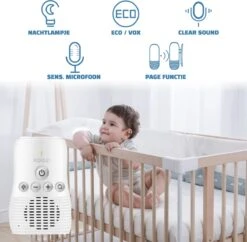 XOOZI A2 ECO - Babyfoon Met Nachtlampje - Eco Vox - Intercom Met 2-Weg Audio - FHSS - Portable Baby Monitor -Pasgeborenen En Jonge Kinderen 1200x1174 11