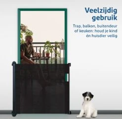 SafeStart Trap Hekje – Oprolbaar Veiligheidshek – Kinder & Hondenhek – Baby Veiligheid - Zwart -Pasgeborenen En Jonge Kinderen 1200x1174 13