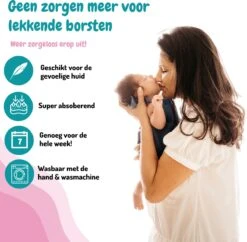 Zoogcompressen Wasbaar Met Etui En Waszakje - Wasbare Borstcompressen - 16 Stuks - ø12cm -Pasgeborenen En Jonge Kinderen 1200x1174 5