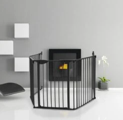 Noma 5 Panelen Veiligheidshek - Roomdivider - Tot 315 Cm - Zwart -Pasgeborenen En Jonge Kinderen 1200x1175 7