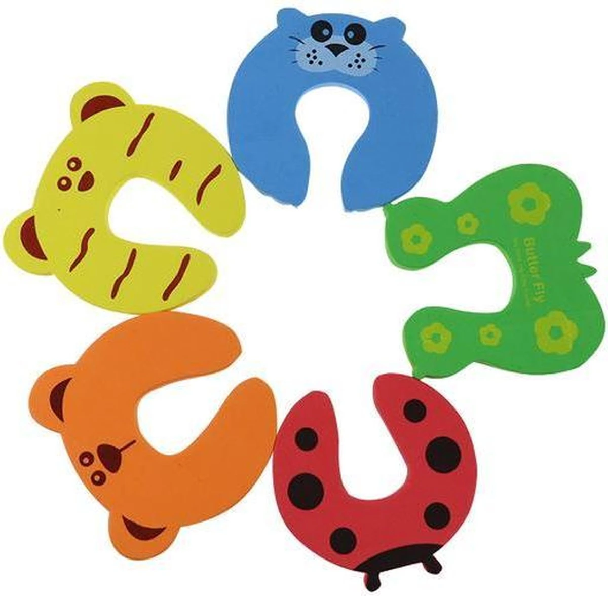 Set Van 4 Deurstoppers Van Foam - Veiligheids Deurstopper Kind / Baby - Klem Bescherming Voor Deuren En Ramen - Multicolour Dieren - KELERINO. 1 Set Van 4 Deurstoppers Van Foam - Veiligheids Deurstopper Kind / Baby - Klem Bescherming Voor Deuren En Ramen - Multicolour Dieren - KELERINO.