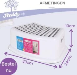 Opstapje - Toilettrainer - Opstapkrukje WC - Toiletkrukje - Max 150kg - Wit -Pasgeborenen En Jonge Kinderen 1200x1177 24