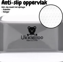 UkkieBoo Opstapje - Max 100kg - Grijs - Antislip Krukje - Wc Krukje - Kinder Opstapjes - Wc Trainer - Wc Kinderhulp - Toilet Trainer - Eerste Opstapje - Opstapje - Kruk - Opstapkrukje - Baby Opstapje - Veiligheid - Keuken Opstapje - Trapje -Pasgeborenen En Jonge Kinderen 1200x1180 15