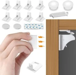 Kindersloten - Kastbeveiliging Voor Kinderen - 8 Stuks - Kinderbeveiliging Voor Kasten - Kinderslot Magneet - Veiligheidshaakjes