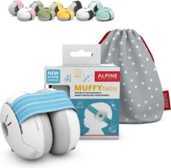 Alpine Muffy Baby - Premium Gehoorbescherming Voor Baby En Peuter - Verstelbaar - SNR 23 DB - Blauw