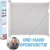 Curify® Oprolbaar Traphekje – White – Veiligheidshekje Voor Baby – 80x130 CM Lange Oprolbaar Deurhekje – Kinderhekje Voor Baby, Hond En Huisdier