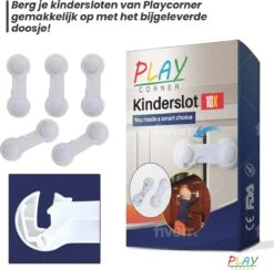 Playcorner Kinderslot Kastjes - 10 Stuks - Kastbeveiliging Voor Kinderen - Veiligheidshaakjes - Kastslot - Kindersloten - Ladebeveiliging -Pasgeborenen En Jonge Kinderen 1200x1183 9