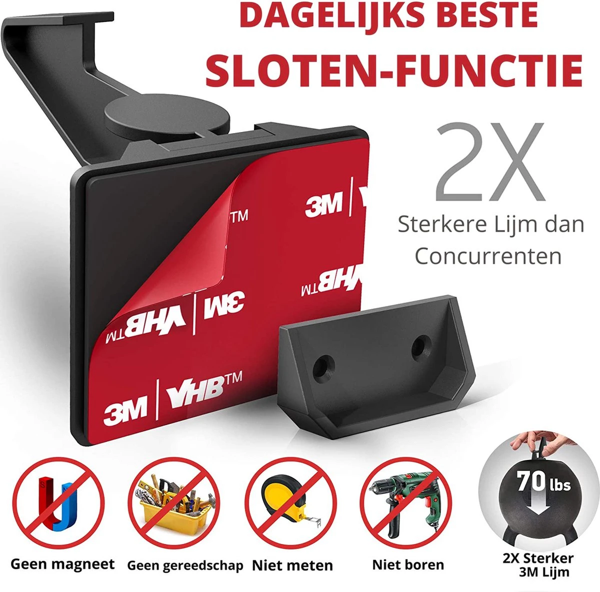 Eletux-B Kast- & Ladebeveiliging- Kinderslot Kastjes- Veiligheid Kinderen- Inclusief Handvat- Sterke 3M-lijm- 12 Stuks - Zwart 3 Eletux-B Kast- & Ladebeveiliging- Kinderslot Kastjes- Veiligheid Kinderen- Inclusief Handvat- Sterke 3M-lijm- 12 Stuks - Zwart - Afbeelding 3