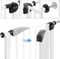 Deurbeschermer Wit, 70-75 Cm, Zonder Boren, Gemaakt Van Gepoedercoat Metaal -Pasgeborenen En Jonge Kinderen 1200x1184 25