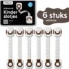 Zelfklevend Kinderslot Kastjes Voor Baby Veiligheid - 6 Stuks - Kinderbeveiliging Kasten & Lades - Kastsloten – Wit-Bruin