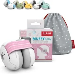 Alpine Muffy Baby - Premium Gehoorbescherming Voor Baby En Peuter - Verstelbaar - SNR 23 DB - Roze