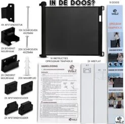 W&Z® Oprolbaar Traphekje - Veiligheid In Huis - Veiligheidshekje Voor Baby - Kinderhekje - Hondenhek - Zwart 18 W&Z® Oprolbaar Traphekje - Veiligheid In Huis - Veiligheidshekje Voor Baby - Kinderhekje - Hondenhek - Zwart -Pasgeborenen En Jonge Kinderen 1200x1186 13
