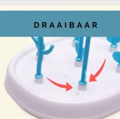 Merkloos Babyfles Droogrek - Flessen Droogrek - Afdruiprek Met Lekbak - Afwasrek - Baby Flesjes Droogrek - Flessenrek - Kraamcadeau - Baby Cadeau - Blauw -Pasgeborenen En Jonge Kinderen 1200x1186