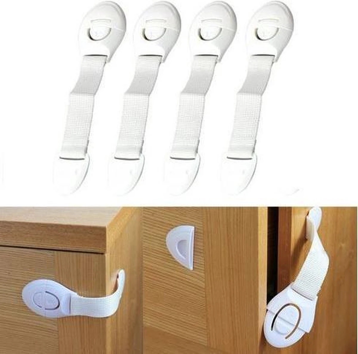 Kind Veiligheidsslot – 4 Stuks - Kinderslot Baby - Afsluiten Van Kasten, Lades, Apparatuur En De Oven – Drukslot – Kindslot – Baby Lock 1 Kind Veiligheidsslot – 4 Stuks - Kinderslot Baby - Afsluiten Van Kasten, Lades, Apparatuur En De Oven – Drukslot – Kindslot – Baby Lock