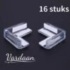 Hoekbeschermers - Transparant - Voor Kinderen, Peuters & Baby's - Optimale Veiligheid - Siliconen Tafelhoek Beschermers - Zelfklevende Buffers - 16 Stuks ( 2 X 8 Stuks)