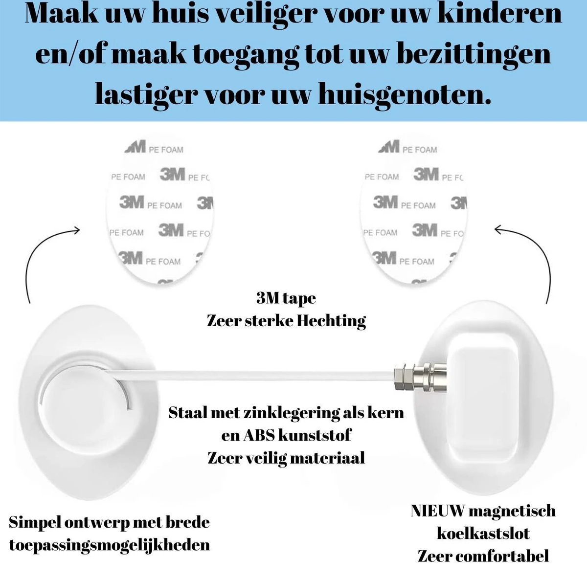 Gohh Koelkast Slot Met Magneetsleutel 1 Stuks Zwart 3 Gohh Koelkast Slot Met Magneetsleutel 1 Stuks Zwart - Afbeelding 3