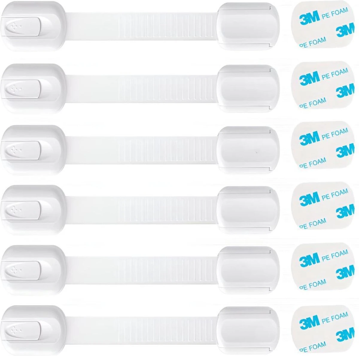 Kinderslot Kastjes - Zelfklevend - Verstelbaar - Wit - 6 Stuks - Kinderslot - Kinderslot Kast - Kinderslot Lade - Kinderslot Keukenkastje - Kinderslot Koelkast 4 Kinderslot Kastjes - Zelfklevend - Verstelbaar - Wit - 6 Stuks - Kinderslot - Kinderslot Kast - Kinderslot Lade - Kinderslot Keukenkastje - Kinderslot Koelkast - Afbeelding 4