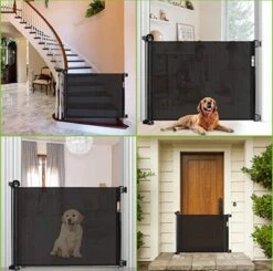 Jokenz® Oprolbaar Traphekje - Veiligheidshekje - Kinderhekje - Hondenhek Voor Binnen - Traphekjes Hond - Zwart -Pasgeborenen En Jonge Kinderen 1200x1191 21