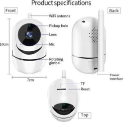 Merkloos Babyfoon Met Camera Wit - Wifi Beveilingscamera Wit - Babyfoon Met Wifi -Camerabewaking - Onbeperkt Bereik -HD Quality 1080P - Nederlandse Handleiding -Opslag In Cloud Of SP -Pasgeborenen En Jonge Kinderen 1200x1191 23