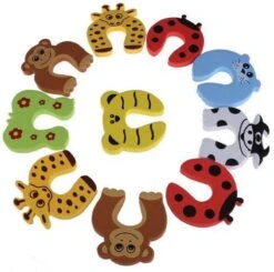 Deurstoppers Schuim Voor Kinderen - Veiligheids Deurstopper Kind / Baby - Klem Bescherming - Vinger Bescherming - Multicolour Dieren - 4 Stuks -Pasgeborenen En Jonge Kinderen 1200x1192 16