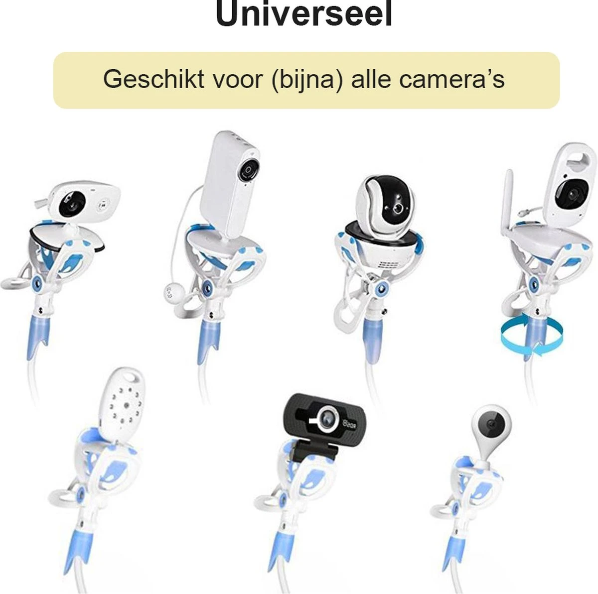 Lynnz® Babyfoon Houder Universeel - Inclusief Slabbetje - Houder Babyfoon Met Camera - Baby Foon - Standaard - Babyfoonhouder - Camera Statief - Verstelbaar 7 Lynnz® Babyfoon Houder Universeel - Inclusief Slabbetje - Houder Babyfoon Met Camera - Baby Foon - Standaard - Babyfoonhouder - Camera Statief - Verstelbaar - Afbeelding 7