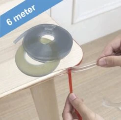 VoordeelShop Multifunctionele Hoekbeschermer Transparant - 6 Meter - Hoek/Rand Bescherming - Kinderbescherming - Kinder & Dieren Veiligheid