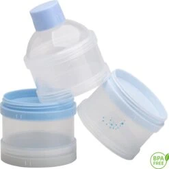 2x Poedertoren - Blauw - Toren Melkpoeder Doseerdoosjes - Bewaarbakjes – Voedingstoren - Baby - Melktoren Reisbox - Babyvoeding -Pasgeborenen En Jonge Kinderen 1200x1195 12