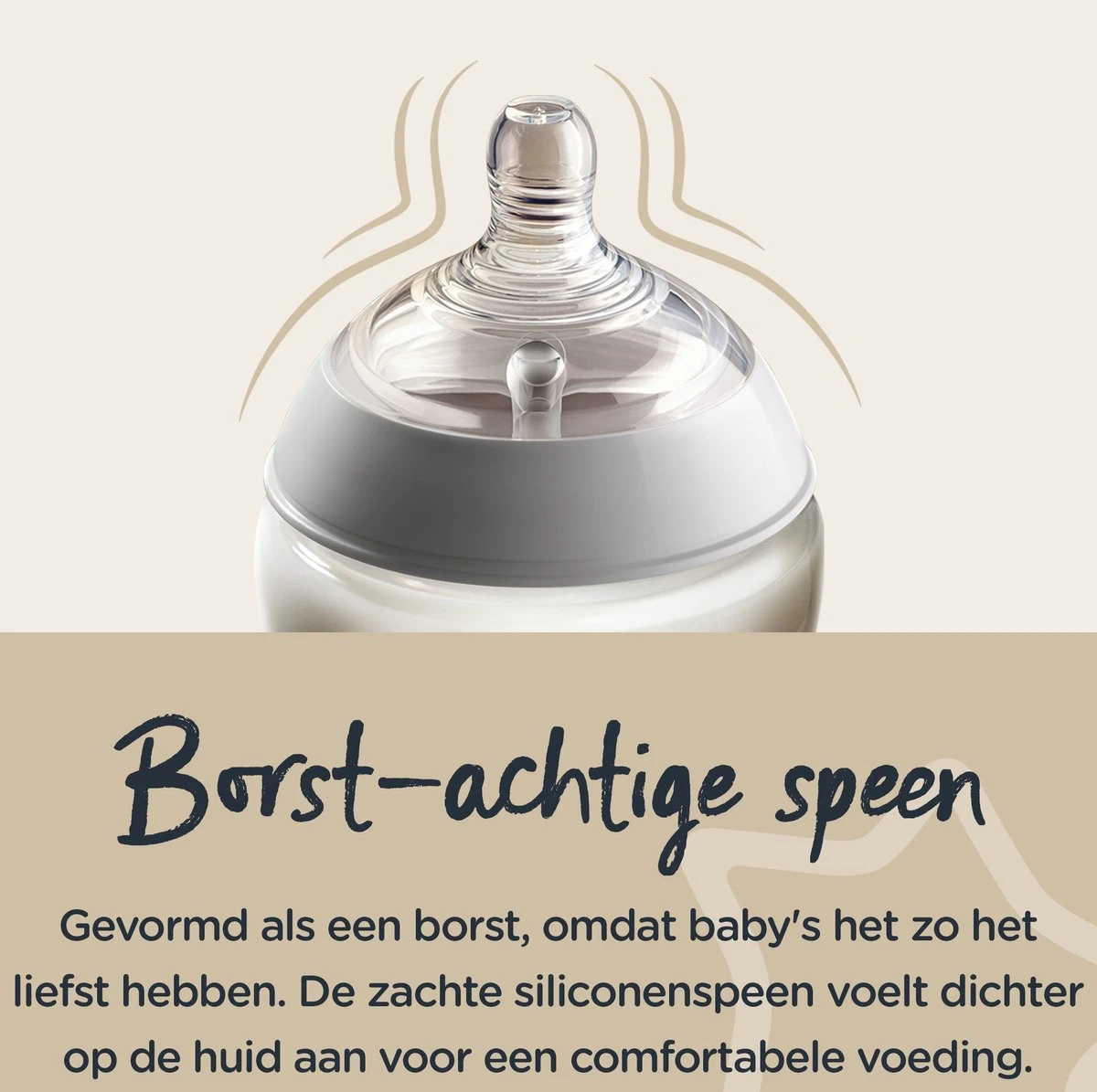 Tommee Tippee Closer To Nature -babyflessen - Langzaam Strom - Borstachtige Speen - Anti-koelik, 260 Ml, Pak Van 3 5 Tommee Tippee Closer To Nature -babyflessen - Langzaam Strom - Borstachtige Speen - Anti-koelik, 260 Ml, Pak Van 3 - Afbeelding 5