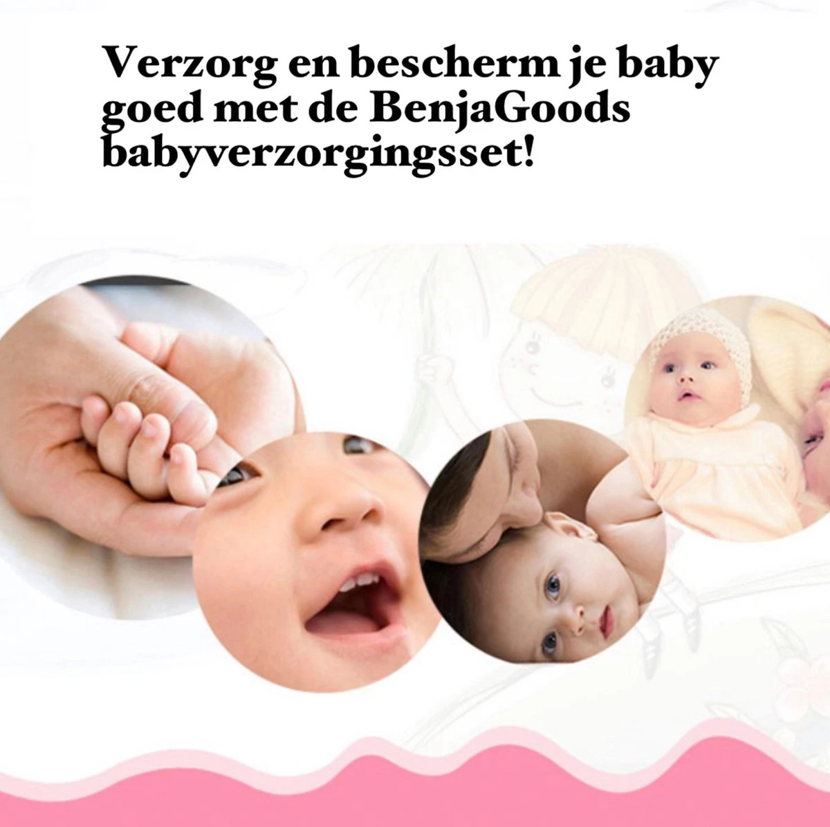 BenjaGoods Baby Verzorgingsset - 13 In 1 - Baby Geschenkset - Babyshower - Manicureset - Reistasje - Kraamcadeau - Meisje - Baby - Roze 2 BenjaGoods Baby Verzorgingsset - 13 In 1 - Baby Geschenkset - Babyshower - Manicureset - Reistasje - Kraamcadeau - Meisje - Baby - Roze - Afbeelding 2