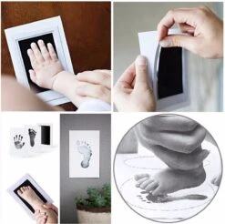 Inktafdruksetje Baby (2 Stuks) Met Bijpassende Kaartjes Giraf - Handafdruk Baby En Voetafdruk Baby - Zwarte Inktafdruk Zonder Vies Te Worden - Inkt Afdruk Baby -Pasgeborenen En Jonge Kinderen 1200x1195 35