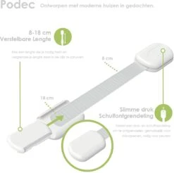 Merkloos Kinderslot Kastjes Kinderbeveiliging Voor Kasten - Set Van 10 -Pasgeborenen En Jonge Kinderen 1200x1195 37