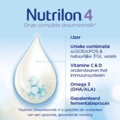 Nutrilon 4 Vanille Dreumesmelk – Flesvoeding Vanaf 1 Jaar – 800g -Pasgeborenen En Jonge Kinderen 1200x1196 1