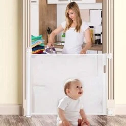 Oprolbaar Traphekje Zwart - Veiligheidshekje Voor Baby - Kinderhekje - Hondenhek - Traprek - Luxe Mesh - Simanti® -Pasgeborenen En Jonge Kinderen 1200x1196 22