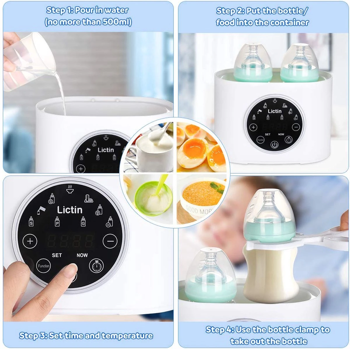 Merkloos Lictin Flessensterilisator En Flessenwarmer 5 Merkloos Lictin Flessensterilisator En Flessenwarmer - Afbeelding 5