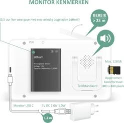 ELRO BC2000 Babyfoon Premium - Met 12,7 Cm Monitor Full HD - Pan/Tilt Camera -Pasgeborenen En Jonge Kinderen 1200x1197 12