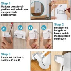 Oprolbaar Traphekje Zwart - Veiligheidshekje Voor Baby - Kinderhekje - Hondenhek - Traprek - Luxe Mesh - Simanti® -Pasgeborenen En Jonge Kinderen 1200x1197 14