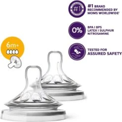 Philips Avent SCF044/27 Natural Speen - 6m+ - 2 Stuks -Pasgeborenen En Jonge Kinderen 1200x1197 5