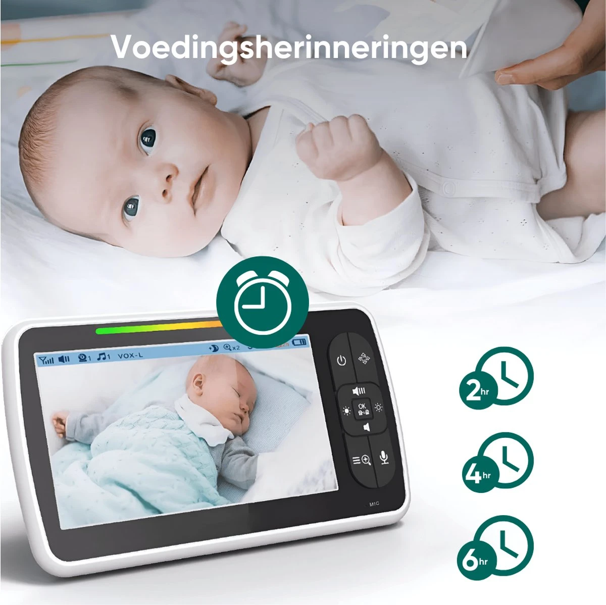 Babyfoon HD Camera Met Spraakfunctie - Babycam 6 Babyfoon HD Camera Met Spraakfunctie - Babycam - Afbeelding 6