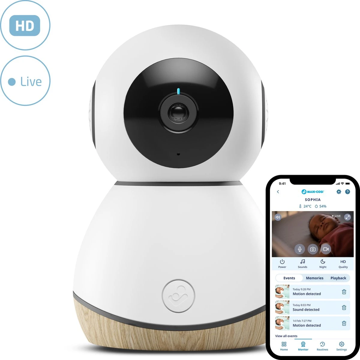 Maxi-Cosi Connected Home - See Babyfoon - Babyfoon Met App - Altijd Dichtbij - Geluid En Bewegingsdetectie 8 Maxi-Cosi Connected Home - See Babyfoon - Babyfoon Met App - Altijd Dichtbij - Geluid En Bewegingsdetectie - Afbeelding 8