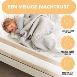 Deryan Demby Bedhekje 140 Cm - Opvouwbaar Bedhekje - Extra Lang - Crème -Pasgeborenen En Jonge Kinderen 1200x1198 49