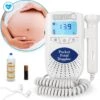 PEACE Doppler Met Ultrasound 250mL – Baby Hartje Monitor – Hartslag Meter - Blauw - Incl. Batterijen En Oortjes – Kraamcadeau Meisje